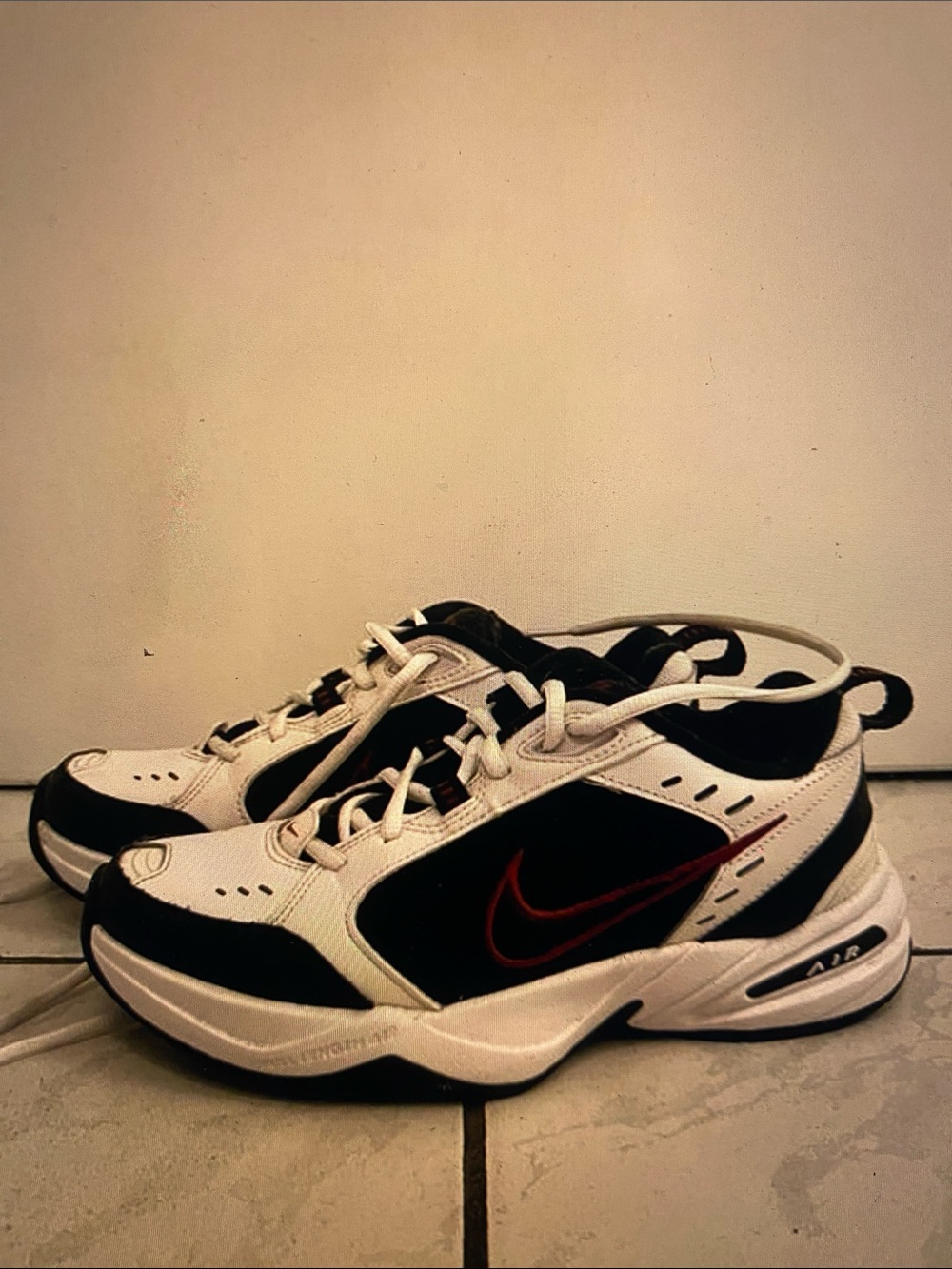 Nike Men’s White, Black & Red Low-Top Sneakers